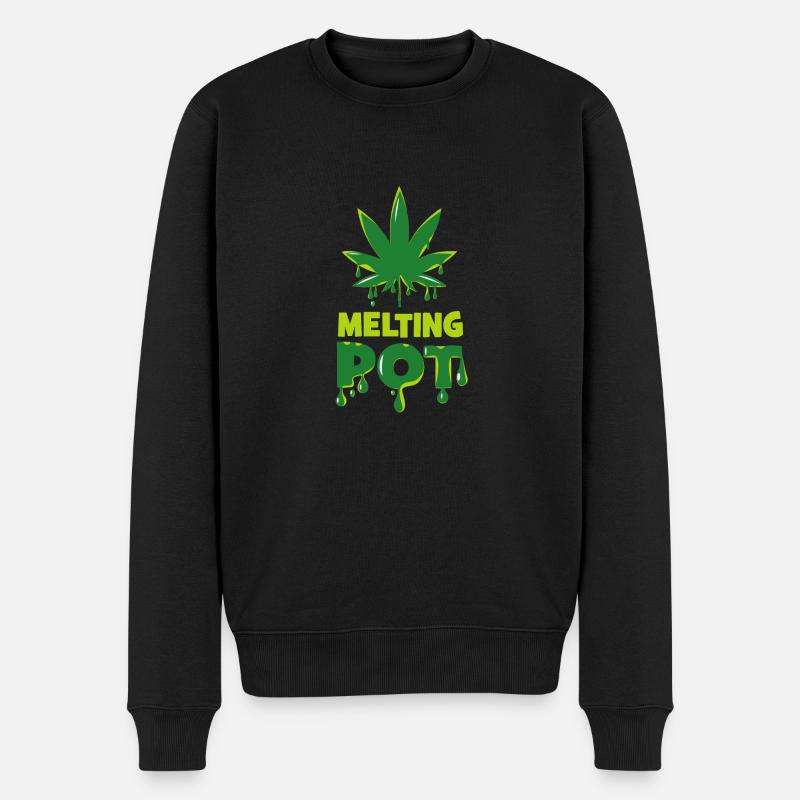 Melting Pot - Männer Premium Bio Pullover - Schwarz