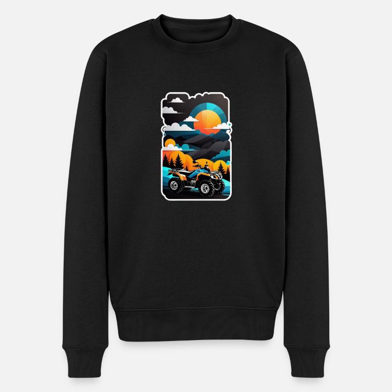 Quad & Offroad - Männer Premium Bio Pullover - Schwarz