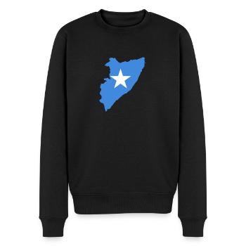 Flaggenkarte von Somalia - Männer Premium Bio Pullover - Schwarz - Vorne - Nico (187cm)