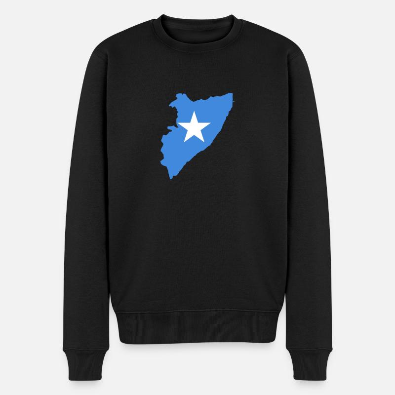 Carte du drapeau de la Somalie - Pull Premium bio Homme - noir