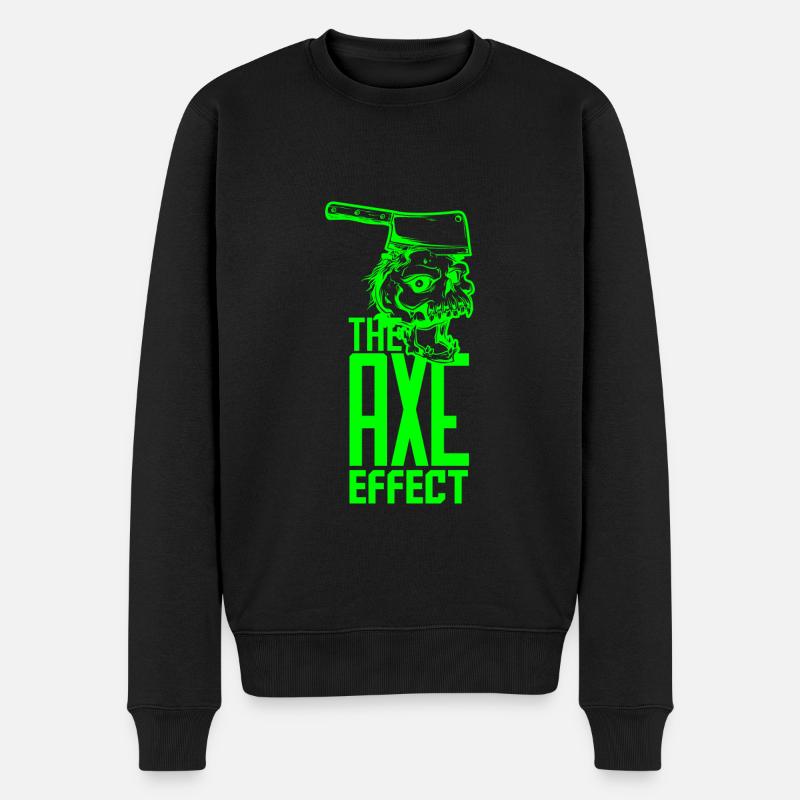 Crâne avec hache - Pull Premium bio Homme - noir