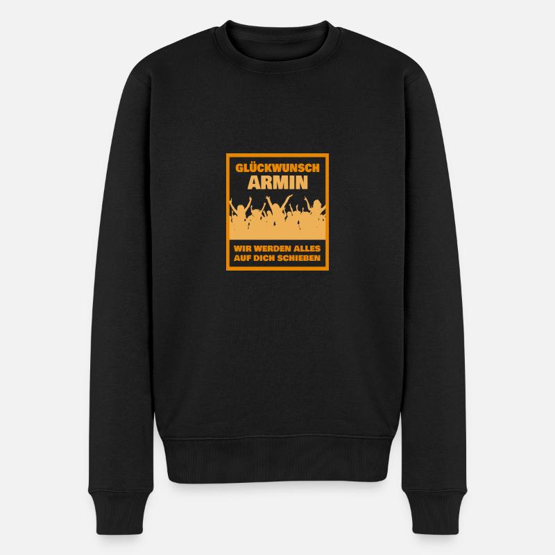 Abschluss Armin - Männer Premium Bio Pullover - Schwarz