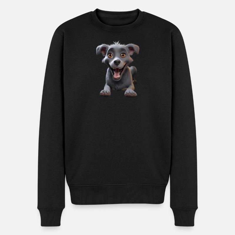 Chien d’attente - Pull Premium bio Homme - noir