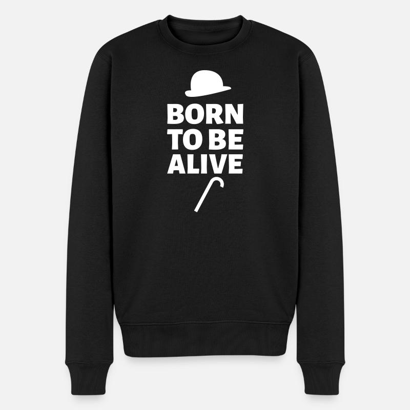 Born to be alive - Pull Premium bio Homme - noir