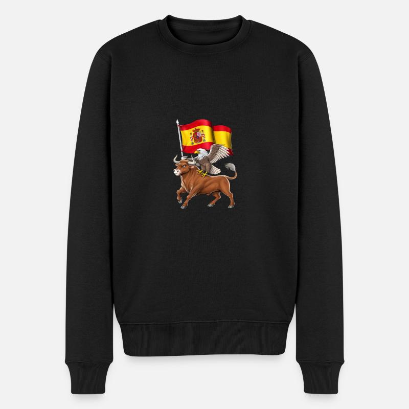 Taureau et aigle espagnols - Pull Premium bio Homme - noir