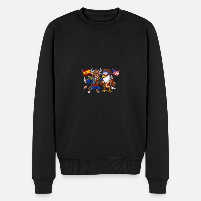 Spanisch-amerikanisches Erbe - Männer Premium Bio Pullover - Schwarz