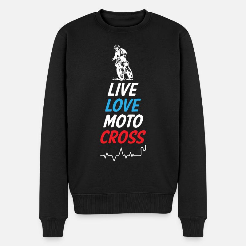 Amour en direct Motocross - Pull Premium bio Homme - noir