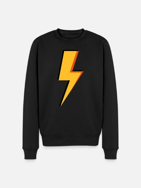 Blitz - Leistung - Strom - Männer Premium Bio Pullover - Schwarz