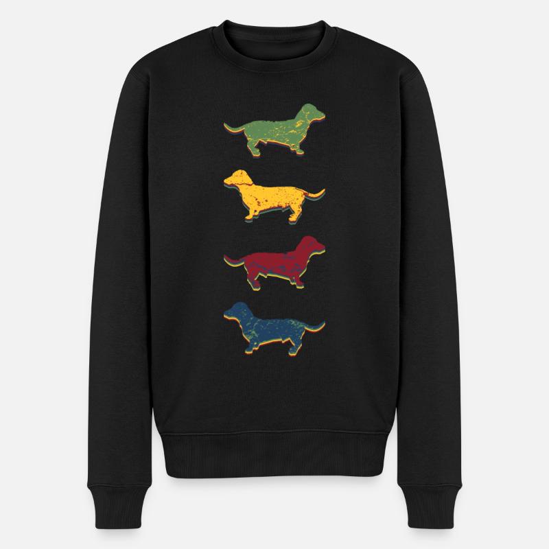 TECKEL TECKEL À CHEVEUX COURTS - Pull Premium bio Homme - noir