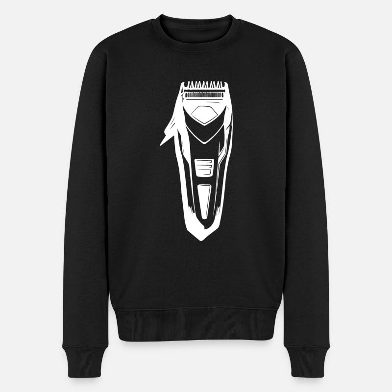 Haarschneidemaschine Friseur - Männer Premium Bio Pullover - Schwarz