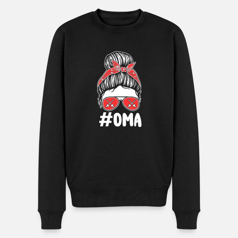Fechter Oma Fechten - Männer Premium Bio Pullover - Schwarz