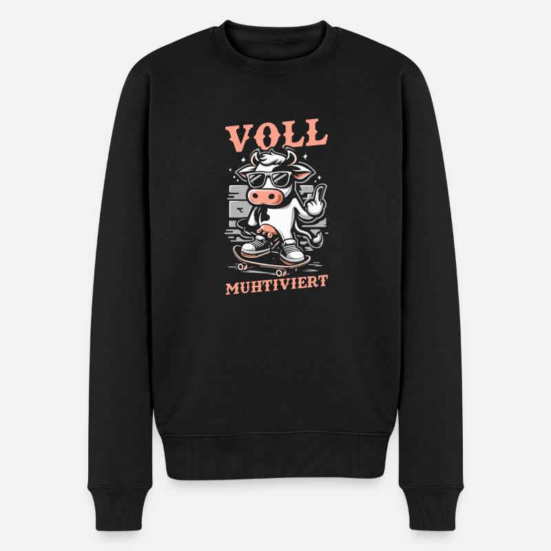 Vache entièrement mutilée - Pull Premium bio Homme - noir
