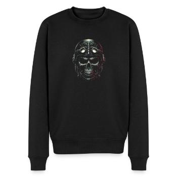Pilotenschädel Pilot - Männer Premium Bio Pullover - Schwarz - Vorne - Nico (187cm)