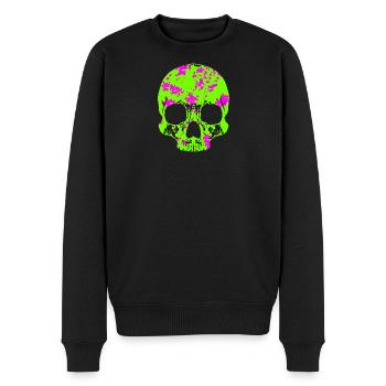 Krasser Skull - Männer Premium Bio Pullover - Schwarz - Vorne - Nico (187cm)