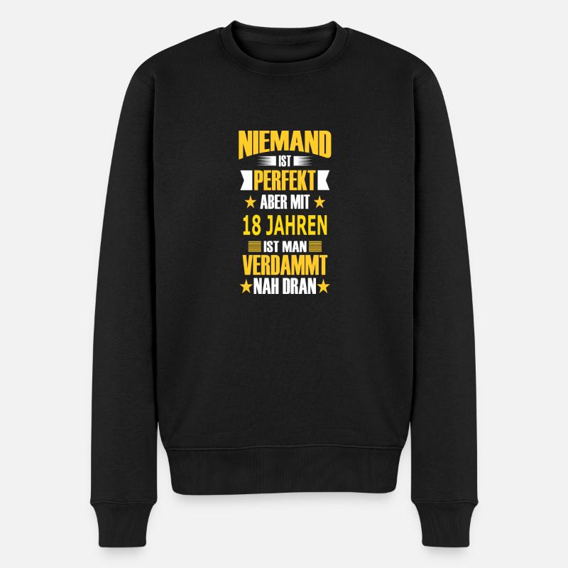 18 JAHREN - Männer Premium Bio Pullover - Schwarz