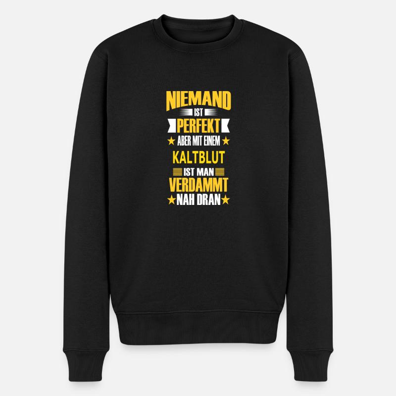 KALTBLUT - Männer Premium Bio Pullover - Schwarz