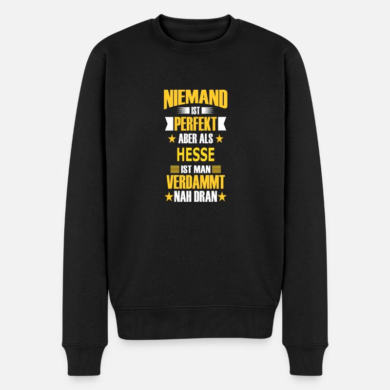 HESSE - Männer Premium Bio Pullover - Schwarz