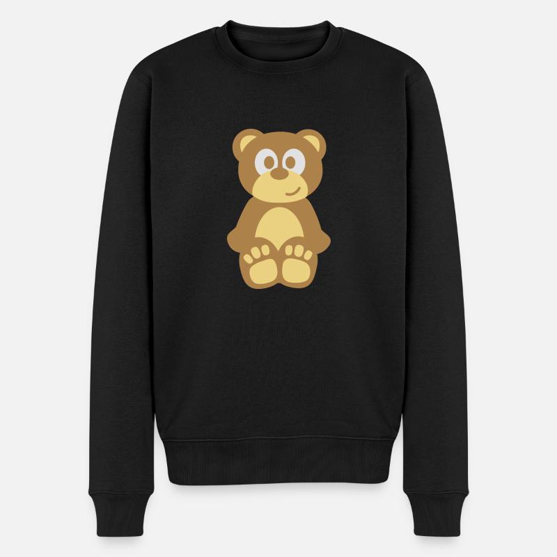 Teddybär - Männer Premium Bio Pullover - Schwarz