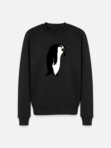 penguin - Men's Premium Organic Jumper - black