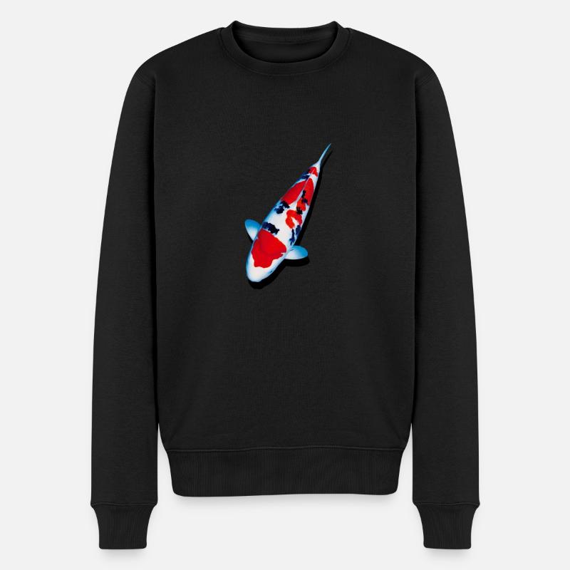 KOI-Karpfen - Männer Premium Bio Pullover - Schwarz