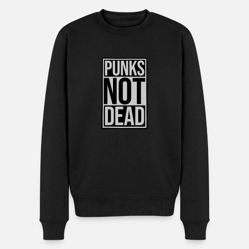 punks pas mort citation - Pull Premium bio Homme - noir