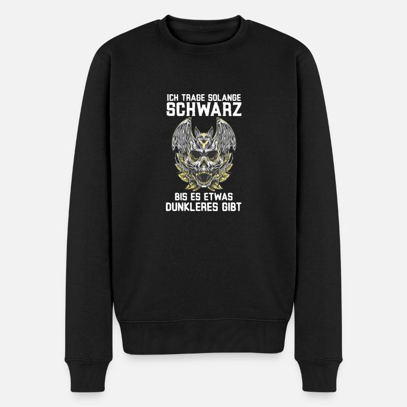 Ich trage solange SCHWARZ bis es was dunkleres gib - Männer Premium Bio Pullover - Schwarz