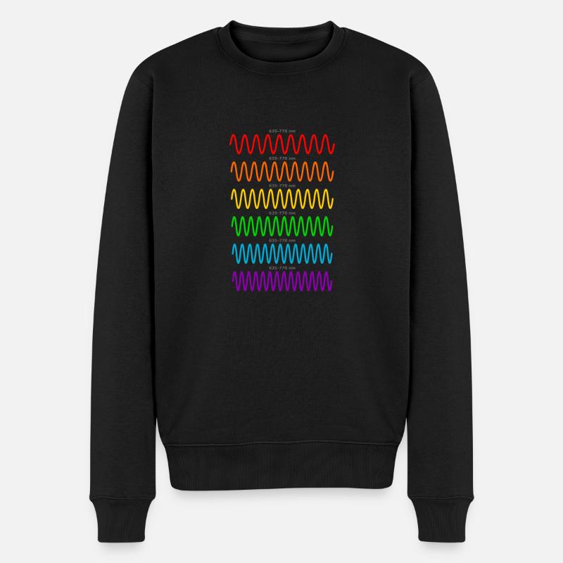 Licht Wellen - Physiker Physik Shirt - Männer Premium Bio Pullover - Schwarz