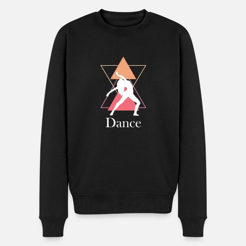 Dancing Dance Music - Männer Premium Bio Pullover - Schwarz