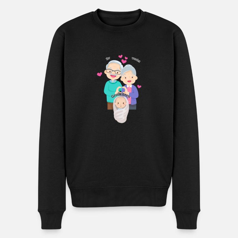Ihr werdet Großeltern - Männer Premium Bio Pullover - Schwarz
