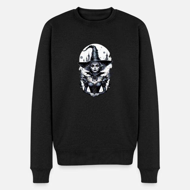Klassische Hexe 15 - Männer Premium Bio Pullover - Schwarz