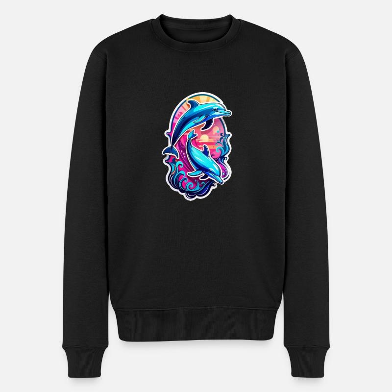 dauphin et ocean - Pull Premium bio Homme - noir