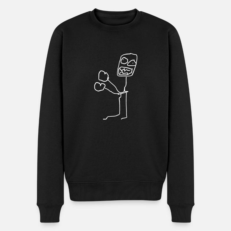 Boxer boxen - Männer Premium Bio Pullover - Schwarz