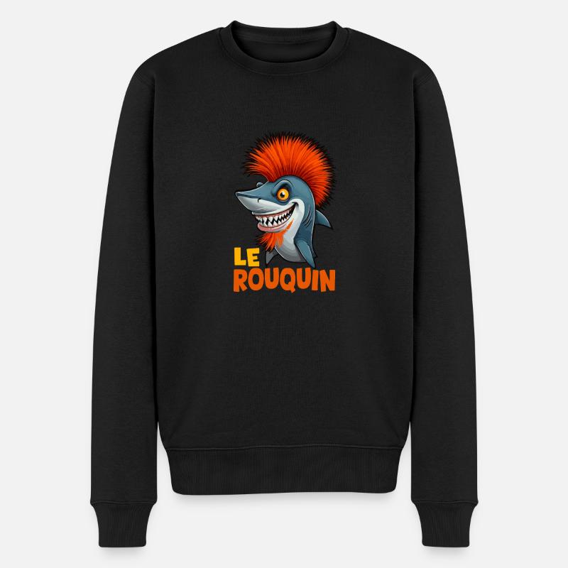 Der Rotschopf - Männer Premium Bio Pullover - Schwarz
