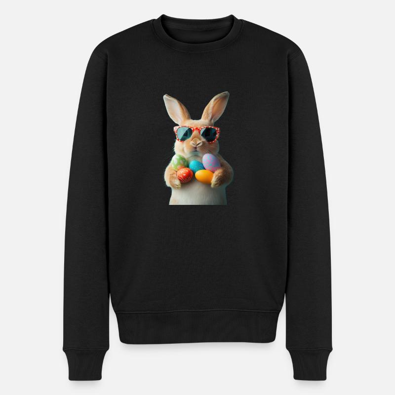 Osterhase - Männer Premium Bio Pullover - Schwarz