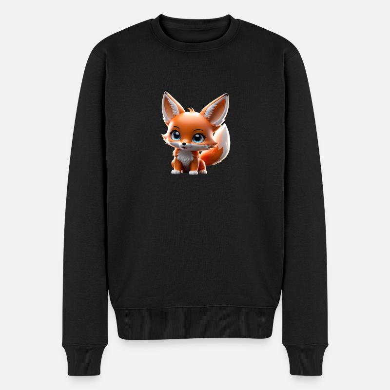 Bébé renard / Bébé renard - Pull Premium bio Homme - noir
