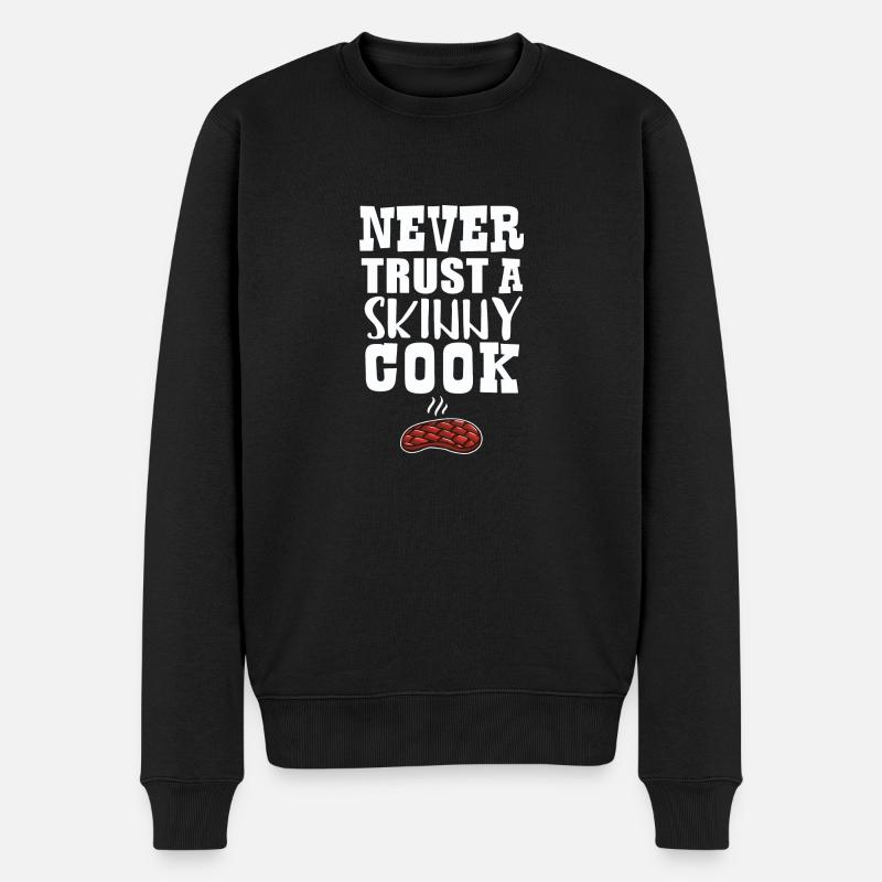 Lustig Koch Feinschmecker Geschenk Weihnachten - Männer Premium Bio Pullover - Schwarz