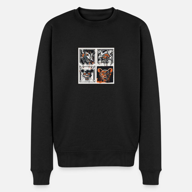 urban street 4 - Männer Premium Bio Pullover - Schwarz