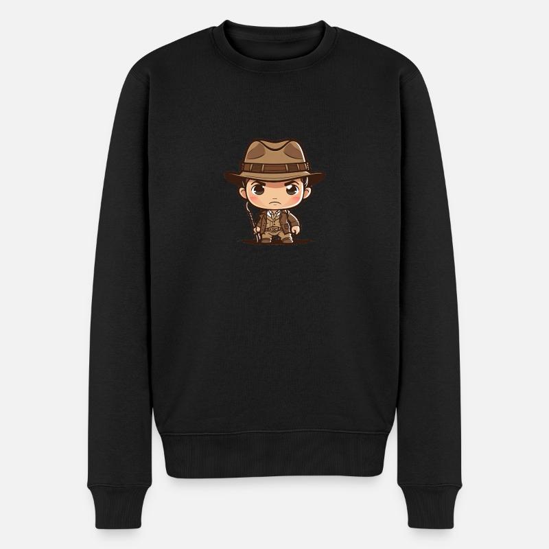 Archäologe - Männer Premium Bio Pullover - Schwarz