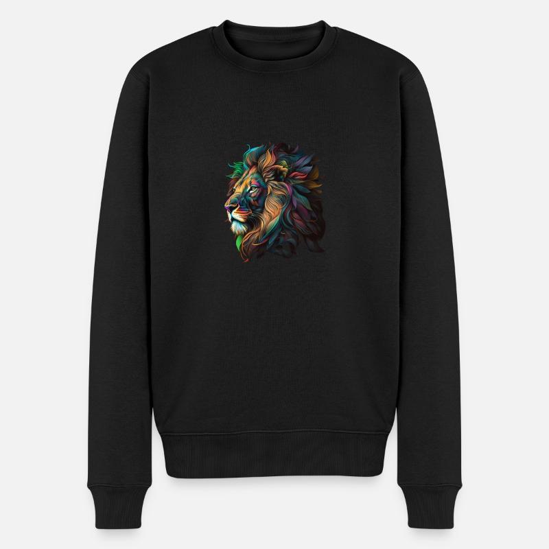 TÊTE DE LION MAJESTUEUX - Pull Premium bio Homme - noir