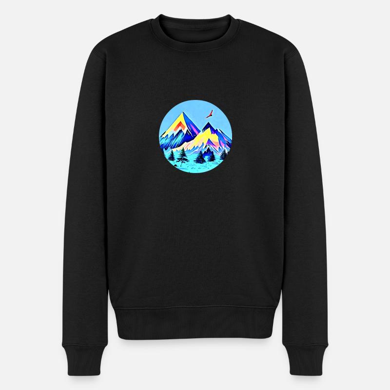 Lonely Eagle - Männer Premium Bio Pullover - Schwarz