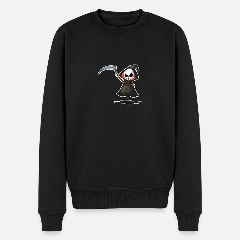 Kleiner Gevatter Tod - Männer Premium Bio Pullover - Schwarz