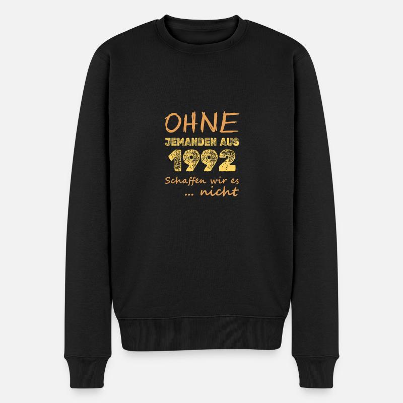 Jahr 1992 - Männer Premium Bio Pullover - Schwarz