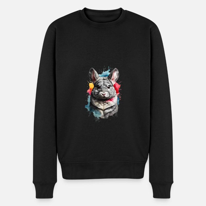 Chinchilla - Männer Premium Bio Pullover - Schwarz