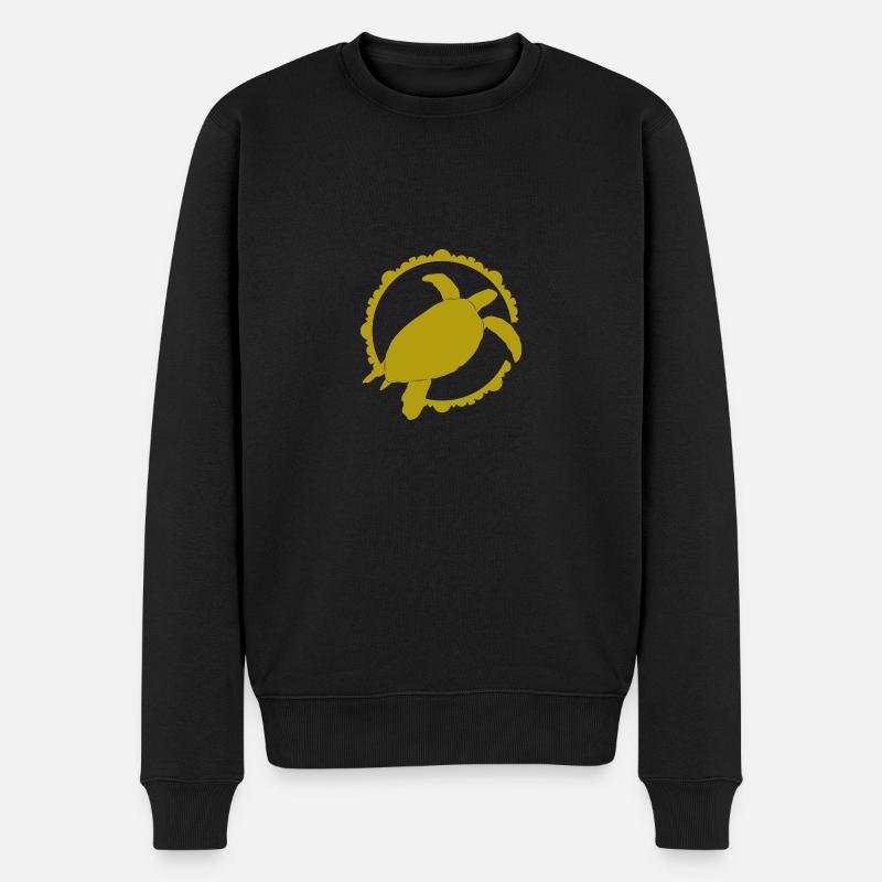 Schildkröte / Kriechtier - Reptilie - Männer Premium Bio Pullover - Schwarz