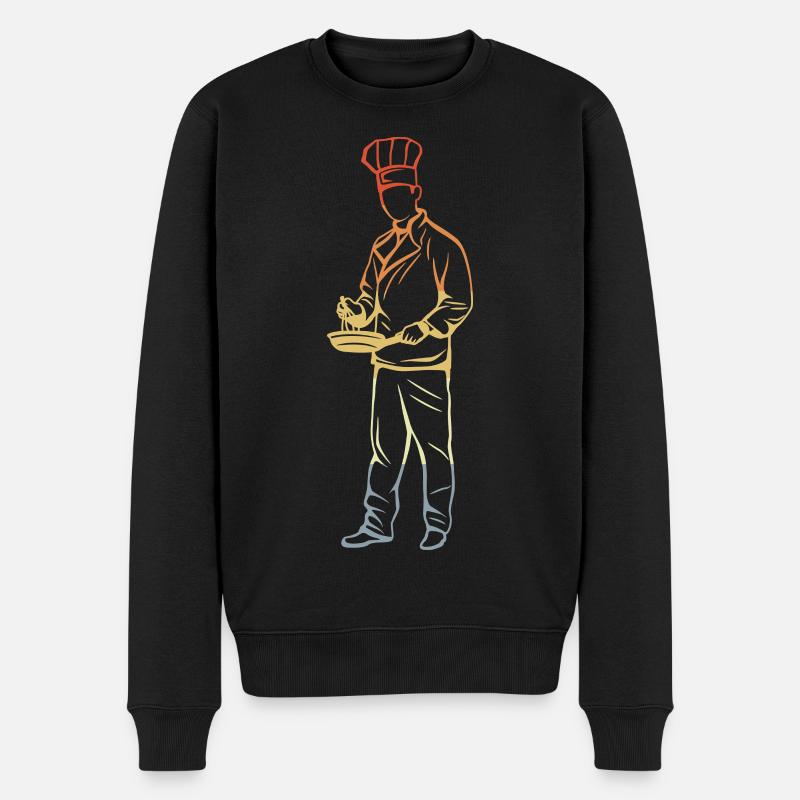 Küchenchef - Männer Premium Bio Pullover - Schwarz
