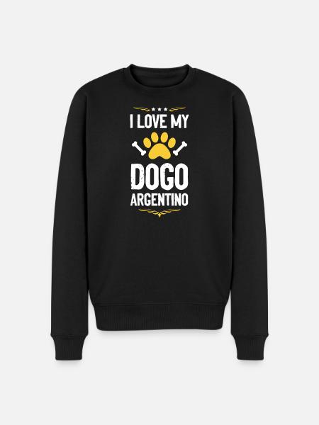 J’adore mon Dogue Argentino - Pull Premium bio Homme - noir