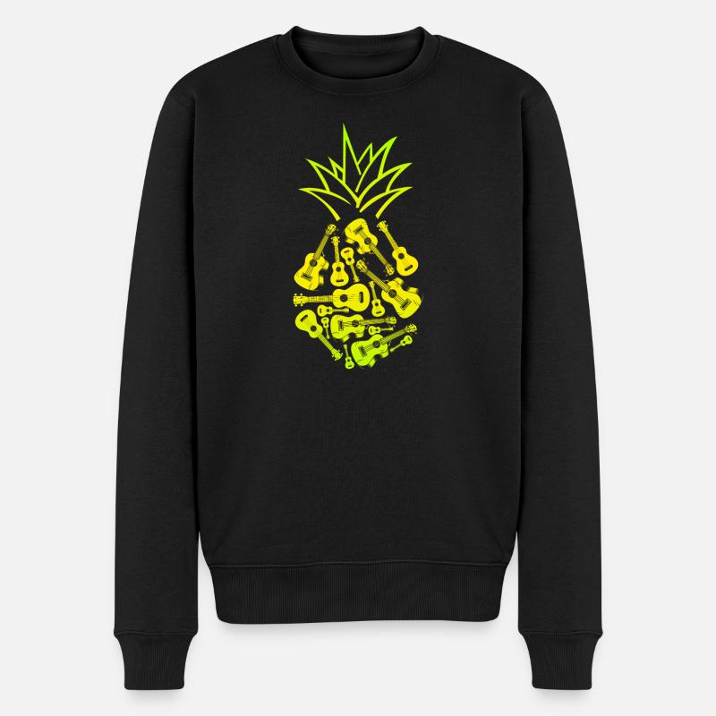 Ukulélé hawaïen uke ananas - Pull Premium bio Homme - noir