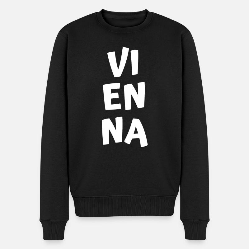 Vienna - Männer Premium Bio Pullover - Schwarz