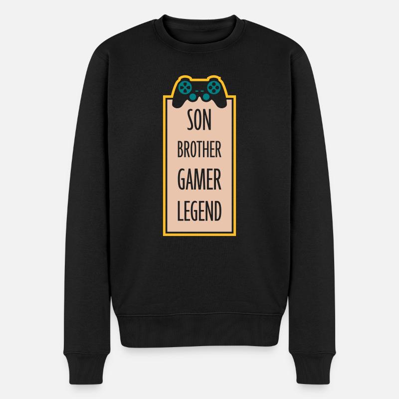 Fils Frère Gamer Légende - Pull Premium bio Homme - noir
