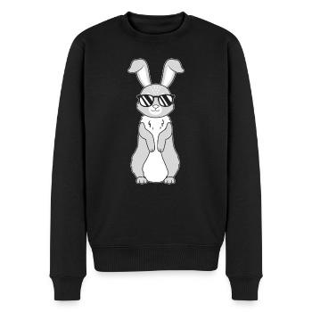 Lapin mignon avec lunettes de soleil Lapin lapin - Pull Premium bio Homme - noir - Devant - Nico (187cm)